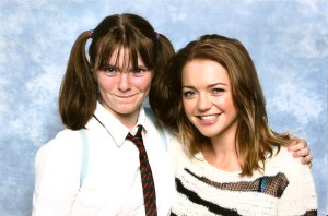Emily with Hannah Spearritt.