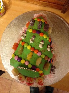 Mark helped decorate this years cake. He did a very good job!