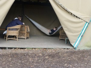 I can't remember what they were acting out, but George can be very funny.