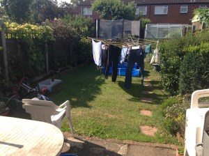 Please excuse the washing on the line.
