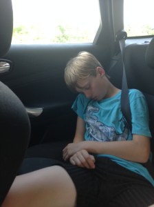 Even when they're 12, they still fall asleep in the car.