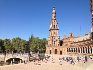 The Plaza de Espana, which is now used as the government offices.