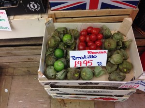 Tomatillos for sale. You won't find them on sale where I live.