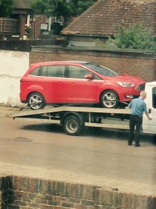 Our new car. Only about 4 inches shorter that our old one, but very comfortable to drive.