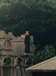 Always look to the highest point first, you'll find him quicker.