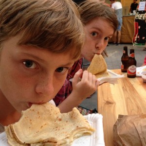 Huge crepes, and very tasty.