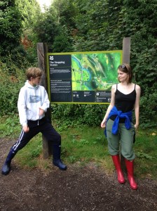 Fresh faced and bushy tailed before our little walk.